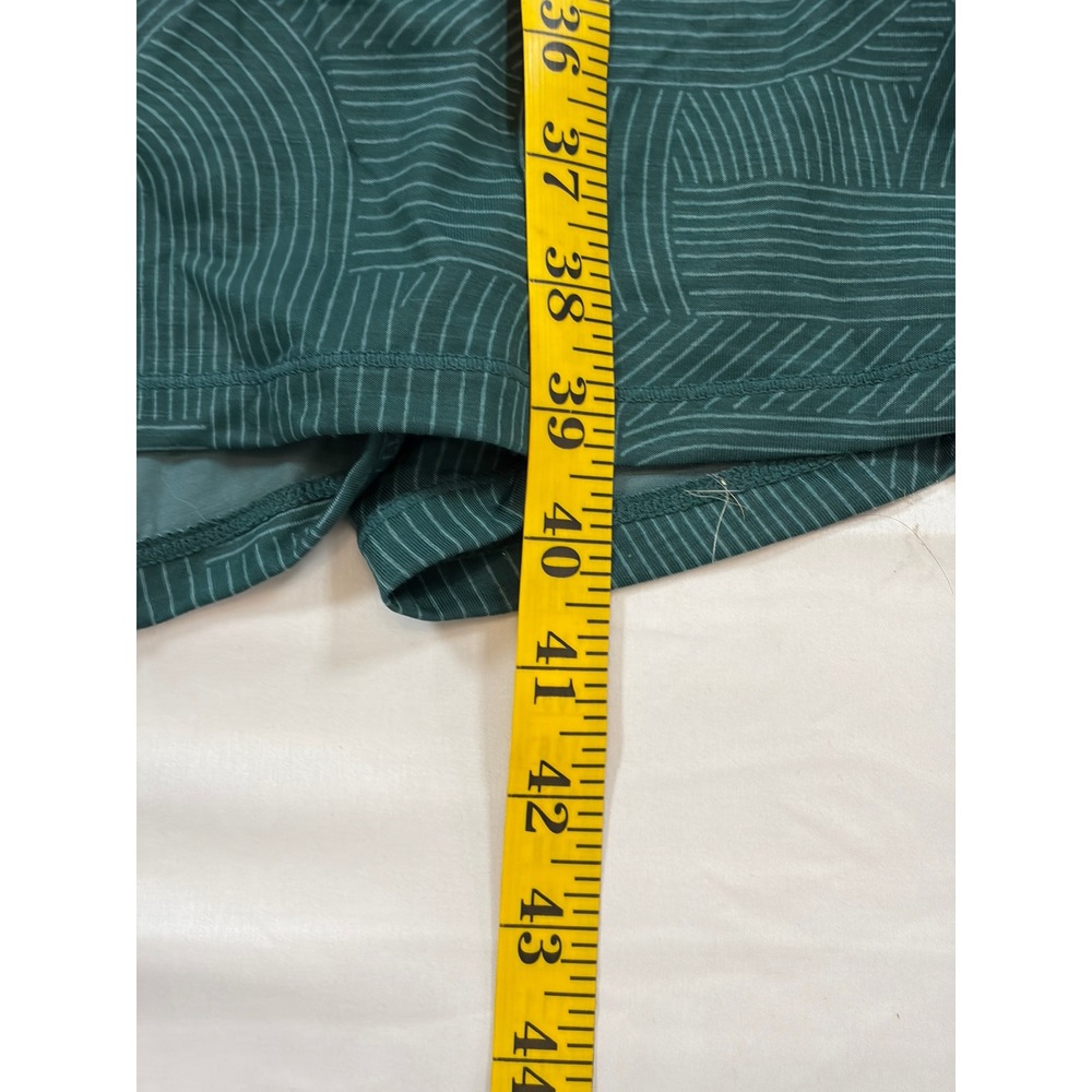 Prana Green Geometric Halter Midi Dress with Built-in Bra Womens Medium - Picture 8 of 15
